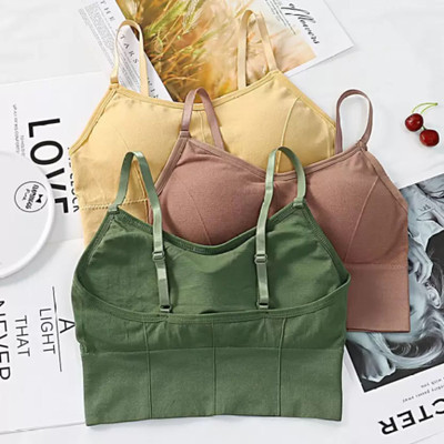 MAHEK CREATIVE Women Sports Lightly Padded Bra(Beige, Brown, Green)