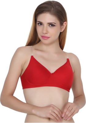 Apraa by Apraa & Love Youself Transparent Straps Women Sports Lightly Padded Bra(Red)