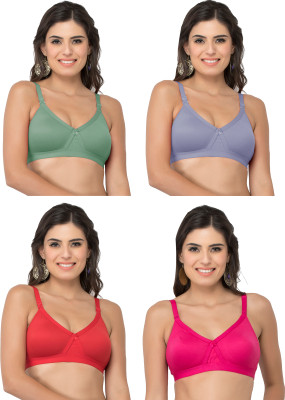 COLLEGE GIRL bra Women Minimizer Lightly Padded Bra(Grey, Green, Pink, Red)