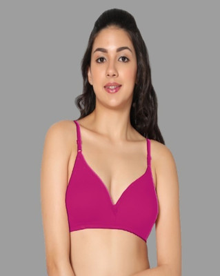 Eden EDEN02MAGENTA Women T-Shirt Heavily Padded Bra(Pink)