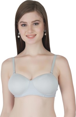 Joomie Joomie Medium padded Demi Cup T-Shirt Bra Women Everyday Lightly Padded Bra(Grey)