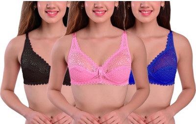 Inner Joy Women Full Coverage Non Padded Bra(Multicolor)