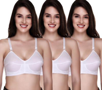 SONA by BEE-HEART Orgnic Cotton Women Everyday Non Padded Bra(White)