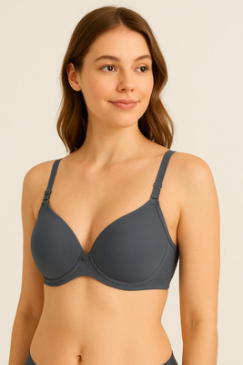 HERBLOURE Impad Women Push-up Lightly Padded Bra(Dark Blue)