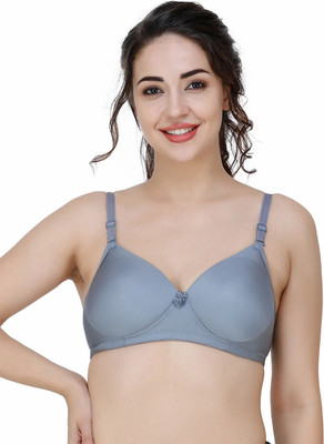 COLLEGE GIRL CGPAD1207 Women T-Shirt Lightly Padded Bra(Grey)