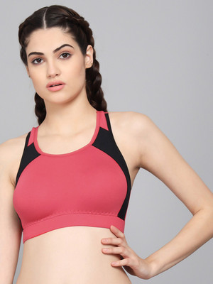 Right Size Women Sports Heavily Padded Bra(Orange)