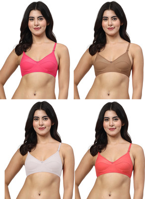 LILY anpas Women Everyday Non Padded Bra(Beige, Pink, White, Red)