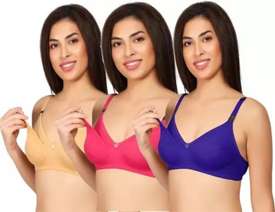 Hothy Non Padded Women Maternity/Nursing Non Padded Bra(Multicolor)