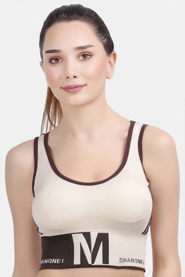 AMOUR SECRET Women Sports Lightly Padded Bra(Beige)