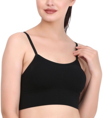 Pipal Women Sports Lightly Padded Bra(Black)