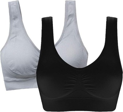 MEEMBOOLI Women Sports Non Padded Bra(Beige)