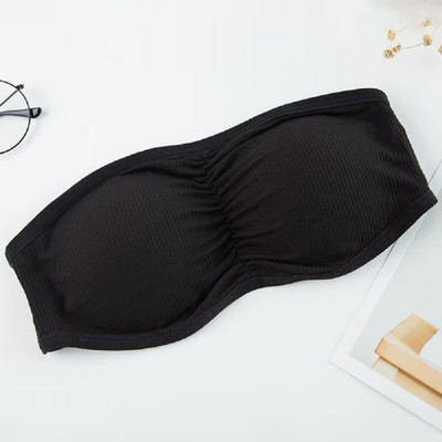 BRATON Women Bandeau/Tube Lightly Padded Bra(Black)