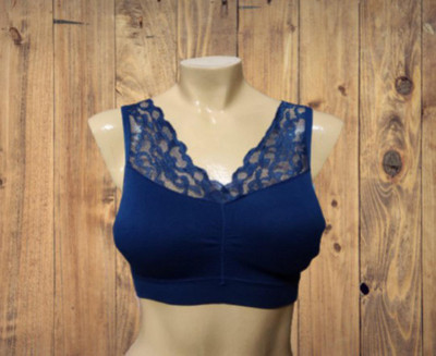 Raysx Women Full Coverage Lightly Padded Bra(Blue)