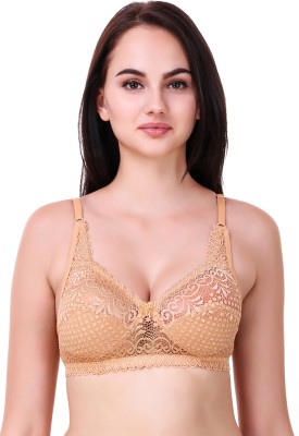 Hothy Non Padded Women Bralette Non Padded Bra(Beige)