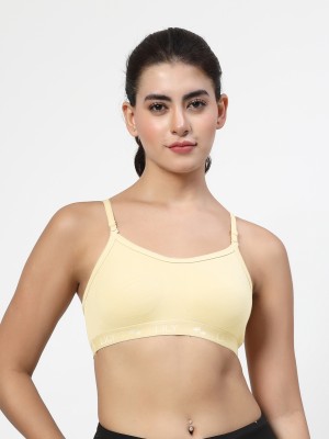 LILY 3321 Women Sports Non Padded Bra(Yellow)