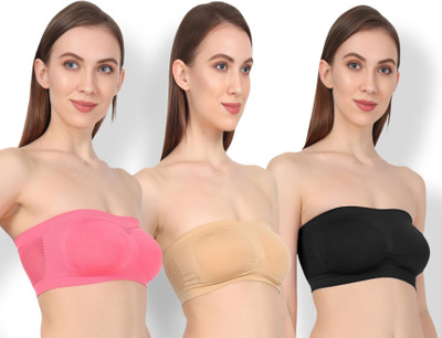 Maitri Pack of 3 Women's Tube Bra Women Everyday Non Padded Bra(Multicolor)