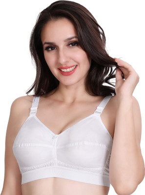 Trylo Women Full Coverage Non Padded Cotton Bra Women Full Coverage Non Padded Bra(White)