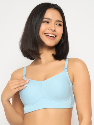 Clovia Women T-Shirt Non Padded Bra(Blue)