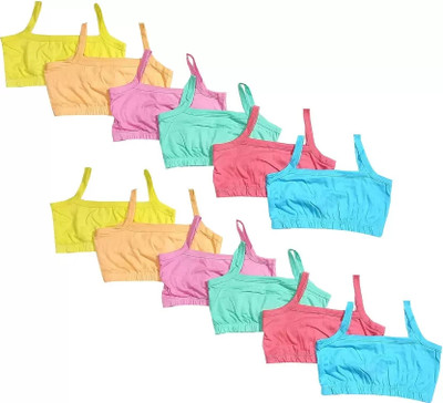 MGT CREATION Half Slip For Girls (Multicolor, Pack of 12) Girls Training/Beginners Non Padded Bra(Multicolor)