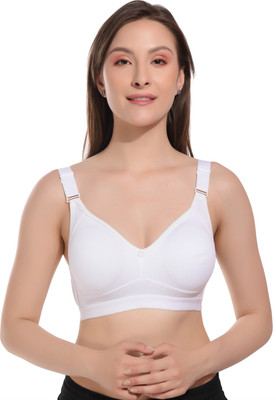 elina Comfort Wireless Bra for Women – Soft and Breathable Everyday Support Women Minimizer Non Padded Bra(White)