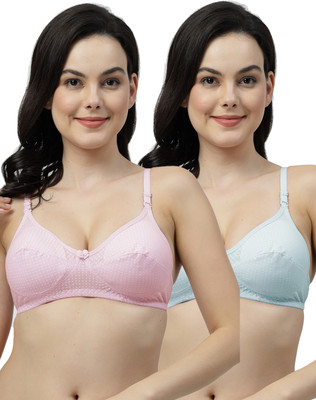Shyam Sons FLAIR Crown Women Everyday Non Padded Bra(Pink, Blue)