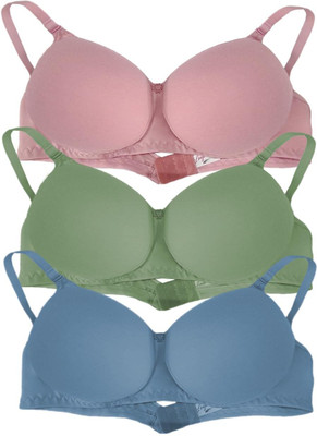 RAHA S.G Women T-Shirt Non Padded Bra(Multicolor)