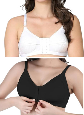 IINERJOY FASHION Women Everyday Non Padded Bra(Black, White)