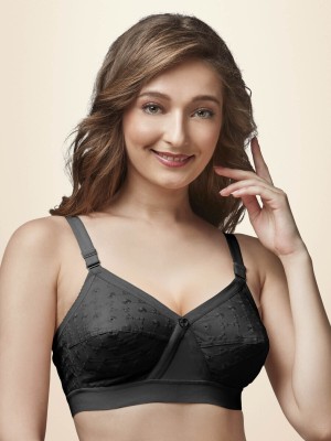 Trylo KRUTIKA CHICKEN Women Full Coverage Non Padded Bra(Black)