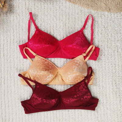 SF ENTERPRISES NET FOAM 40 Women Everyday Lightly Padded Bra(Multicolor)