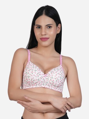 Shyam Sons FLAIR Polypad Women T-Shirt Lightly Padded Bra(Pink)