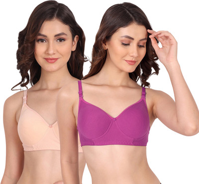 Liigne Women Full Coverage Non Padded Bra(Multicolor)