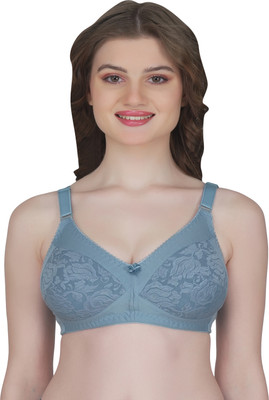 Eve's Beauty Full Coverage Bra Women Full Coverage Non Padded Bra(Blue)
