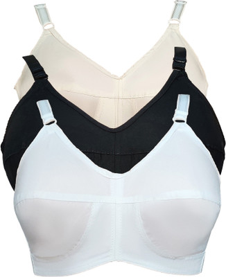 teenager Women Full Coverage Non Padded Bra(White, Black, Beige)