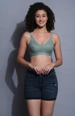 Stockton Women T-Shirt Non Padded Bra(Green)