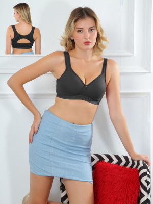 FigureFit Zaara Women Sports Lightly Padded Bra(Black)