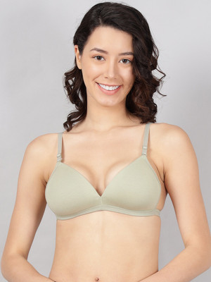 COYNIP Women Cami Bra Lightly Padded Bra Women T-Shirt Lightly Padded Bra(Light Green)