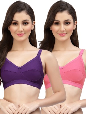 Shyam Sons FLAIR Kamya Women T-Shirt Non Padded Bra(Purple, Pink)