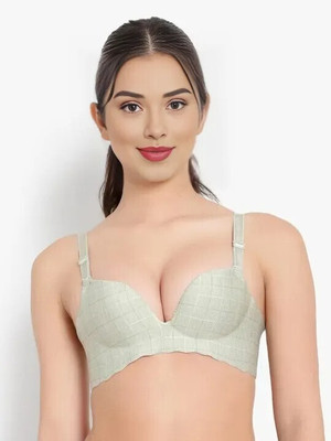 ladoenterprises Women Push-up Lightly Padded Bra(Green)