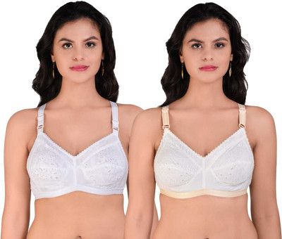 SheMode Women T-Shirt Non Padded Bra(White)