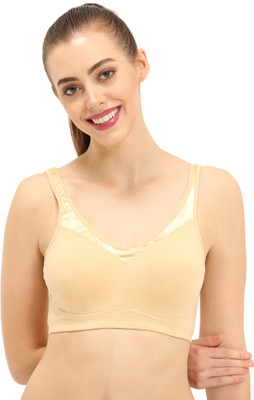 Envie Women Full Coverage Satin Bra Women Full Coverage Non Padded Bra(Beige)