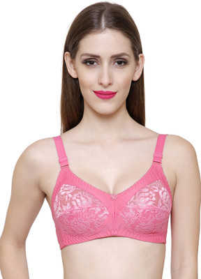 ZIVOK Full Coverage Net Bra Women Full Coverage Lightly Padded Bra(Pink, Green, Beige)