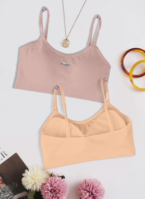 Brafee 2122-SKIN-L.PINK-02-32 Women Full Coverage Lightly Padded Bra(Beige)