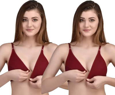 4KAYS all that matters! Women Plunge Non Padded Bra(Maroon)