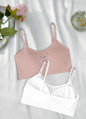 Brafee 2122-WHITE-L.PINK-P02-FREE Women Full Coverage Lightly Padded Bra(Pink)