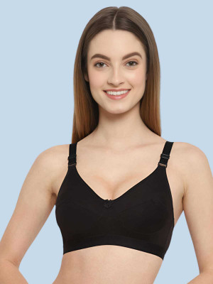 Clorme Women Everyday Non Padded Bra(Black)