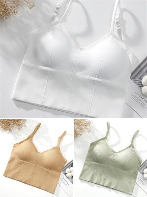 MEEMBOOLI Premium Quality Women Full Coverage Lightly Padded Bra Women Everyday Lightly Padded Bra(White, Beige, Green)