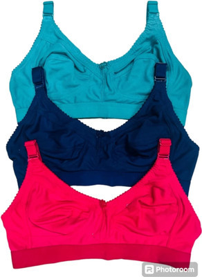 Xcare Pack of 3 Women Full Coverage Non Padded Bra (Multicolor) Women Full Coverage Non Padded Bra(Multicolor)