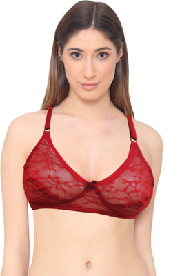 BENCOMM Women Full Coverage Non Padded Bra(Red)