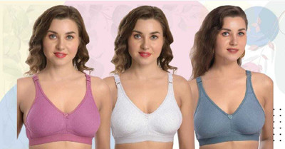 Anisha Women T-Shirt Non Padded Bra(Pink, White, Grey)