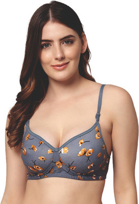 vownz Blosum bra Women T-Shirt Lightly Padded Bra(Grey)
